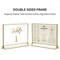 NIUBEE 6Pack 11 x 8.5 Acrylic Sign Holder with Gold Frames and Vertical Stand, Ideal for Display Wedding Table Numbers, Double Sided Picture, Clear Photos, Menu Holders -Horizontal